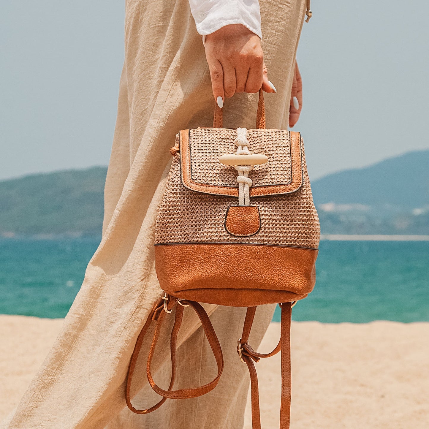 Aurélien | Leili Straw Backpack